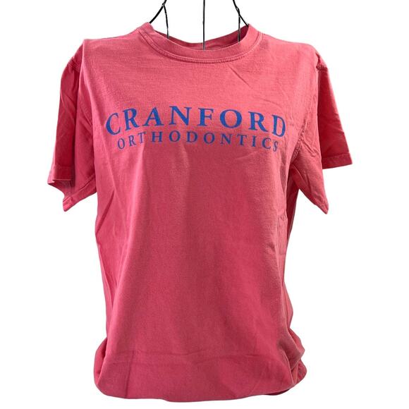 Comfort Colors Cranford Orthodontics Pink Tee Short Sleeve Crew Neck Size Small - Picture 1 of 12